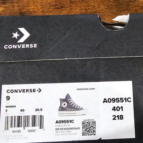 Converse Women CTAS Lift Platform Canvas High Top Sneakers Size 9 A09551C NWT - Picture 8 of 8